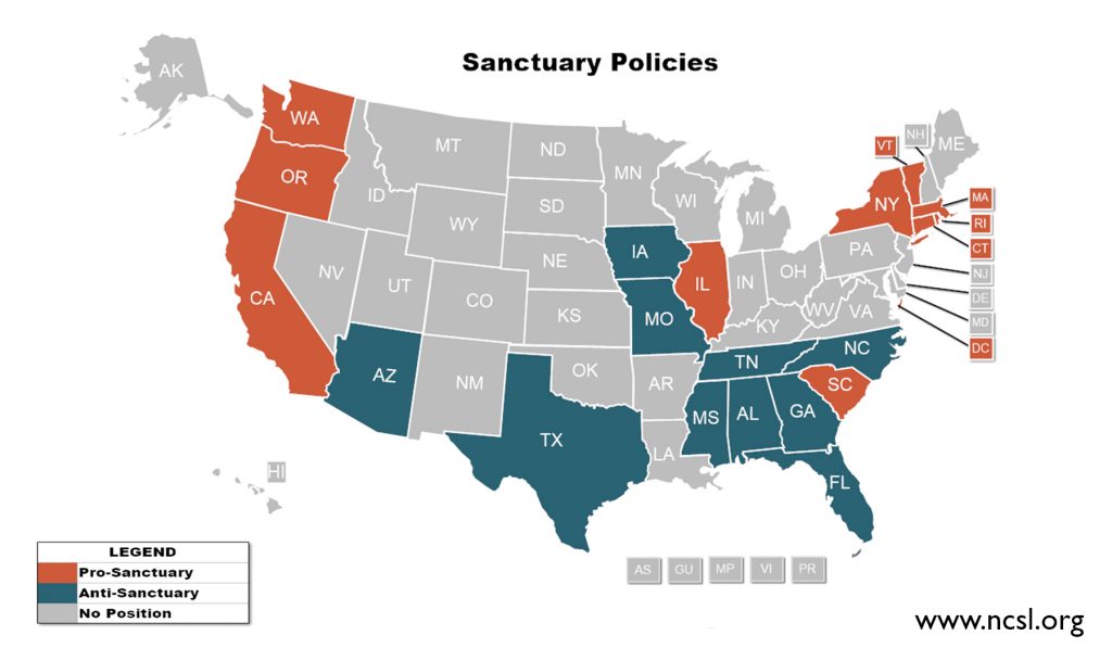 which states are sanctuary states